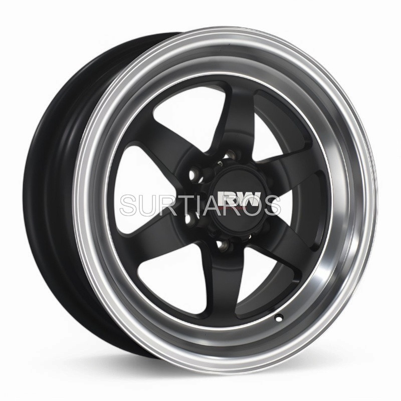 Aro 18x9.5" 6x139.7 ET20 CB110.5 Negro Mate con Labio Pulido