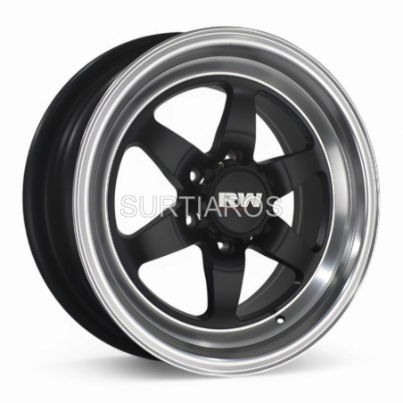 Aro 18x9.5" 6x139.7 ET20 CB110.5 Negro Mate con Labio Pulido