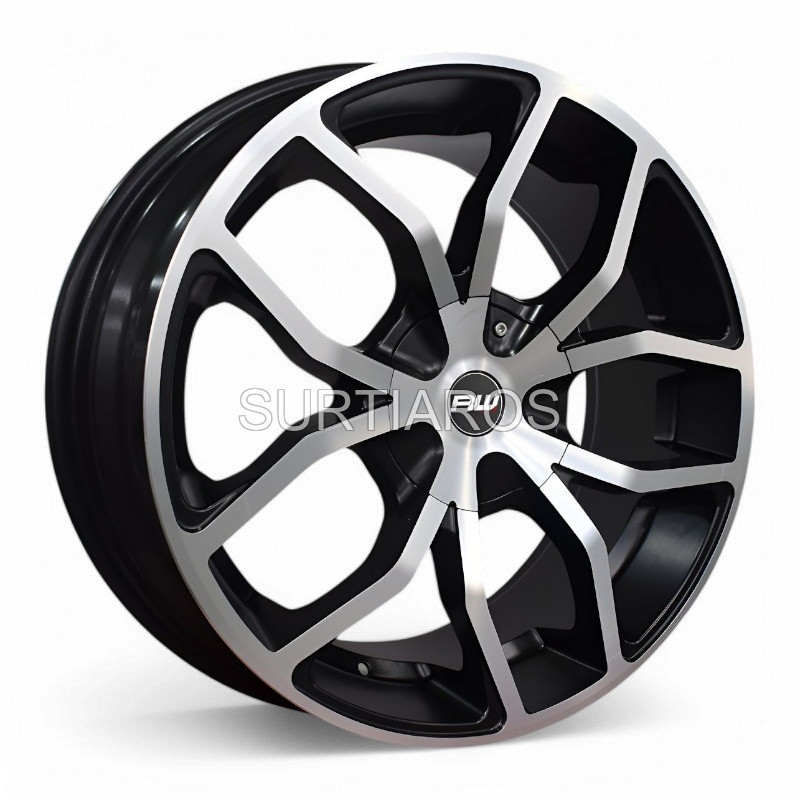 Aro 22x9.5" 5x114.3 ET15 CB73.1 Negro Mate Maquinado