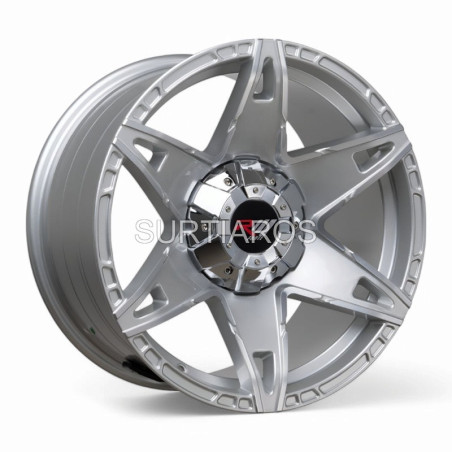 Aro 17x9" 12x135/139.7 ET-12 CB110.5 Plata Mate
