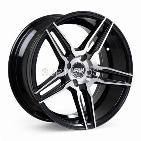 Aro 16x7.5" 4x100 ET33 CB67.1 Negro Maquinado