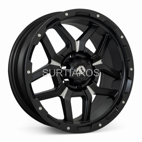 Aro 20x9" 6x139.7 ET10 CB110.1 Negro Mate Fresado