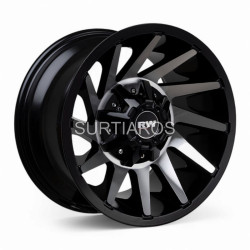 Aro 15x8.5" 5x114.3 ET-10 CB73.1 Negro Maquinado