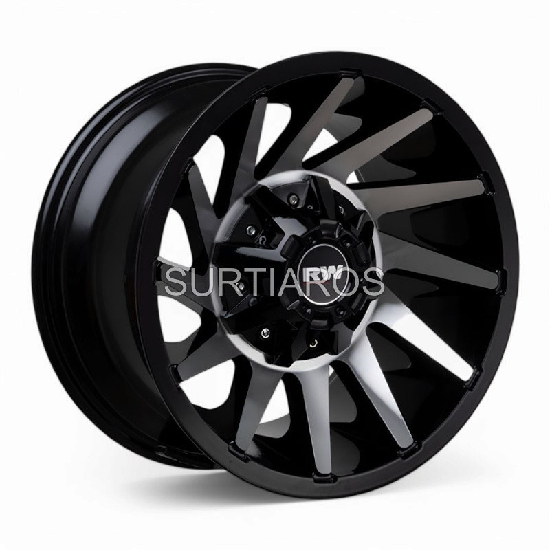 Aro 15x8.5" 5x114.3 ET-10 CB73.1 Negro Maquinado