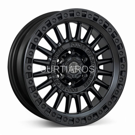 Aro 18x9" 6x139.7 ET0 CB110.1 Negro Mate con Remaches Negros