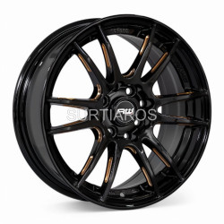 Aro 15x6.5" 8x100/114.3 ET38 CB73.1 Negro con Fresado Dorado
