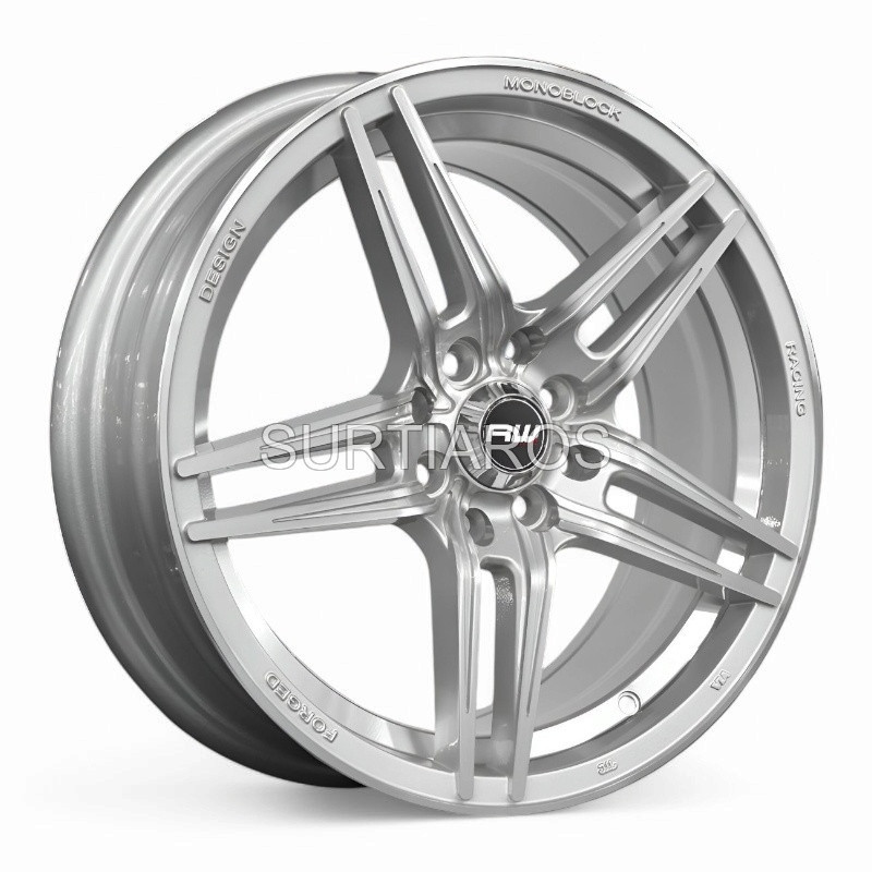 Aro 16x7" 8x100/114.3 ET35 CB73.1 Plata Mate con Línea Fresada