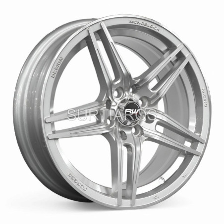 Aro 16x7" 8x100/114.3 ET35 CB73.1 Plata Mate con Línea Fresada