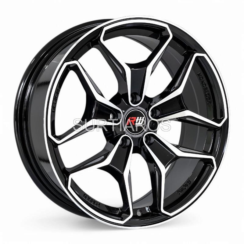 Aro 18x8" 5x112 ET35 CB73.1 Negro Maquinado