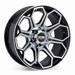 Aro 16x8.5" 6x114.3 ET0 CB66.6 Negro Maquinado