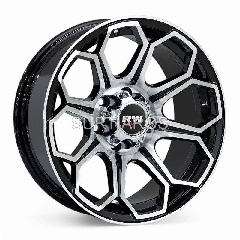 Aro 16x8.5" 6x114.3 ET0 CB66.6 Negro Maquinado