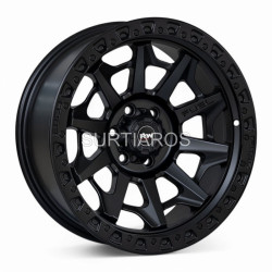 Aro 17x9" 6x114.3 ET0 CB83.7 Negro Mate con Remaches