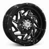 Aro 15x8" 5x114.3 ET-10 CB83.6 Negro Maquinado con Remaches