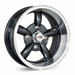 Aro 13x7" 4x114.3 ET-7 CB73.1 Gris Oscuro con Labio Pulido