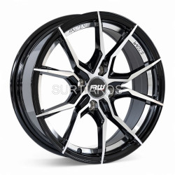 Aro 15x7" 4x100 ET35 CB73.1 Negro Maquinado con Detalle Pulido