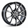 Aro 15x7" 4x100 ET35 CB73.1 Negro Maquinado con Detalle Pulido