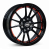 Aro 15x7" 8x100/114.3 ET35 CB73.1 Negro con Detalle Rojo