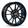 Aro 15x7" 8x100/114.3 ET35 CB73.1 Negro con Detalle Azul