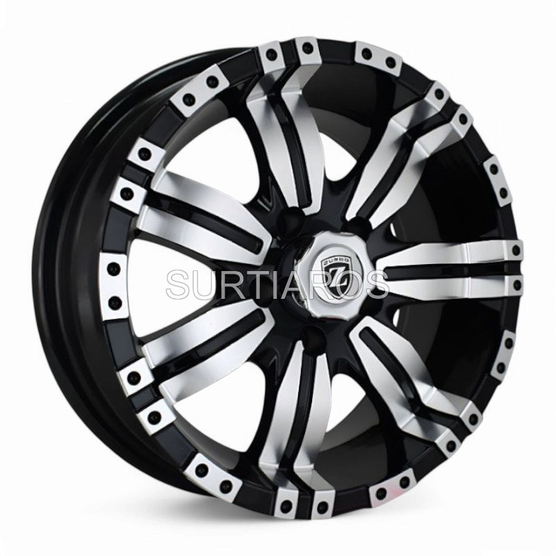 Aro 15x7" 5x114.3 ET0 CB83.1 Negro Maquinado