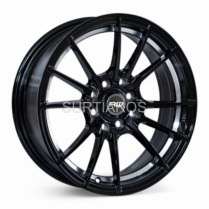 Aro 15x7" 8x100/114.3 ET35 CB73.1 Negro con Detalle Pulido