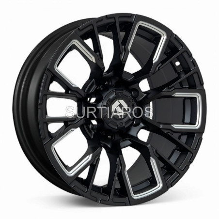 Aro 17x9" 6x139.7 ET0 CB110.1 Negro Mate Fresado