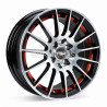 Aro 15x7" 8x100/114.3 ET35 CB73.1 Negro Maquinado con Detalle Rojo