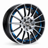 Aro 15x7" 8x100/114.3 ET35 CB73.1 Negro Maquinado con Detalle Azul