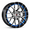 Aro 15x7" 8x100/114.3 ET38 CB73.1 Negro Maquinado con Detalle Azul