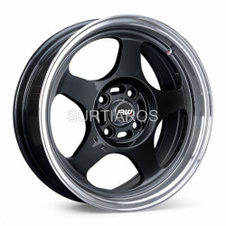 Aro 16x7" 4x100 ET40 CB73.1 Gris Oscuro Maquinado con Labio Pulido